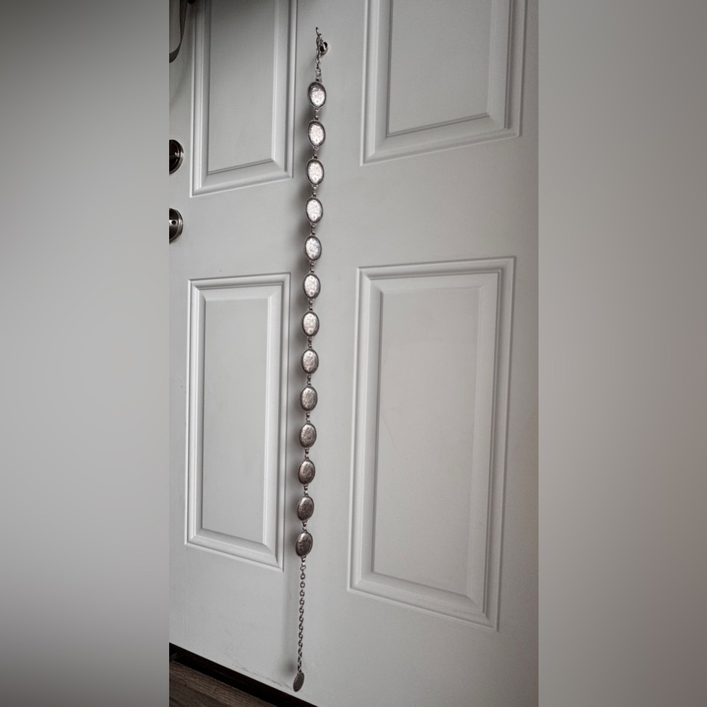 Silver Oval Link Western Belt